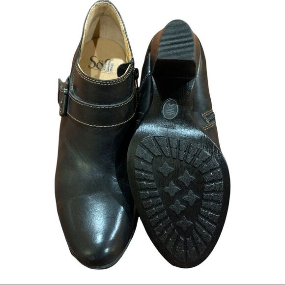NEW Söfft Nell Leather Black Booties Sz 8.5 - Picture 7 of 15